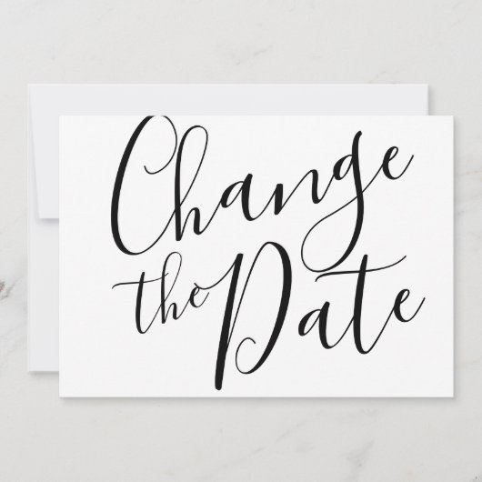 Eenvoudig Wijzig de Datum Uitgestelde Geannuleerde Save The Date (Voorkant)