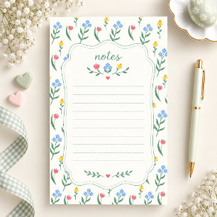 Eenvoudig Wildbloem Bloemstuk Gelinieerd Briefpapi Briefpapier