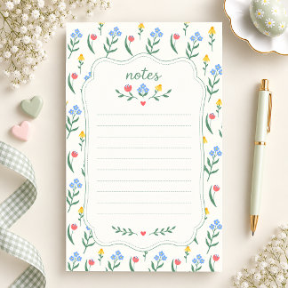 Eenvoudig Wildbloem Bloemstuk Gelinieerd Briefpapi Briefpapier