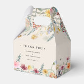 Eenvoudig Wildflower Fern Beige Weddenschap Bedankdoosjes (Achterkant)