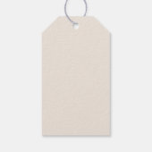 Eenvoudig Wildflower Fern Beige Weddenschap Welkom Cadeaulabel (Achterkant)