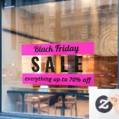 Eenvoudig winkelbord voor zwarte friday-verkoop raamsticker (Cafe Raam)