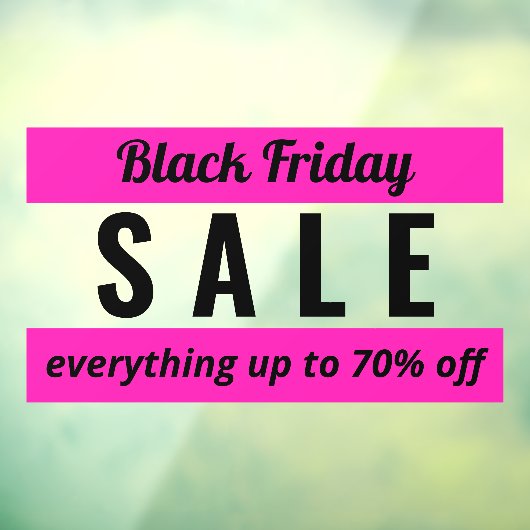 Eenvoudig winkelbord voor zwarte friday-verkoop raamsticker (Vel 3)