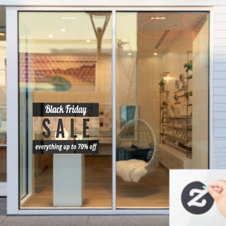 Eenvoudig winkelbord voor zwarte friday-verkoop raamsticker