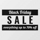 Eenvoudig winkelbord voor zwarte friday-verkoop raamsticker (Vel)