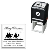 Eenvoudig Wise Man Natitivity-kerstretouradres Zelfinktende Stempel (In situ)