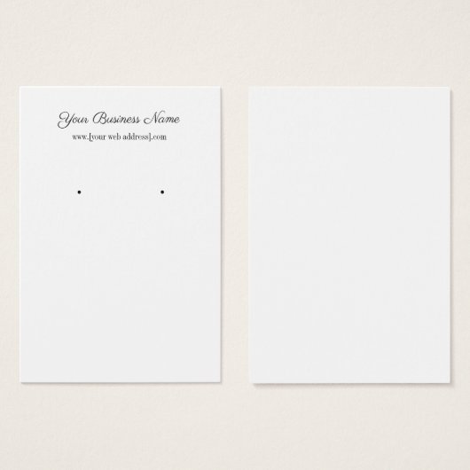 Eenvoudig wit, aangepast Visitekaartje (Voorkant /achterkant)