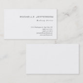 Eenvoudig wit aantrekkelijk Visitekaartje (Voorkant / Achterkant)