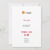 Eenvoudig wit bedrijf kaart (Voorkant)