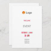 Eenvoudig wit bedrijf kaart (Voorkant / Achterkant)