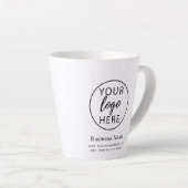 Eenvoudig wit bedrijfslogo latte mok (Rechterhoek)