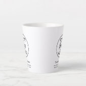 Eenvoudig wit bedrijfslogo latte mok (Voorkant)
