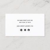 Eenvoudig wit beeldscherm met vier sockets visitekaartje (Achterkant)