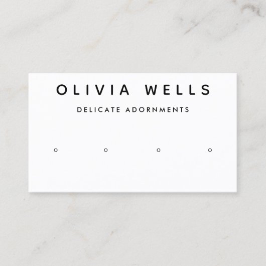 Eenvoudig wit beeldscherm met vier sockets visitekaartje (Voorkant)