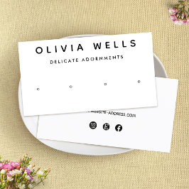 Eenvoudig wit beeldscherm met vier sockets visitekaartje