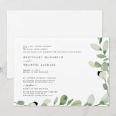 Eenvoudig wit beide ouders die op de lijst staan v kaart (Voorkant / Achterkant)