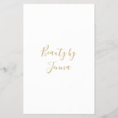 Eenvoudig wit beige flyer (Achterkant)