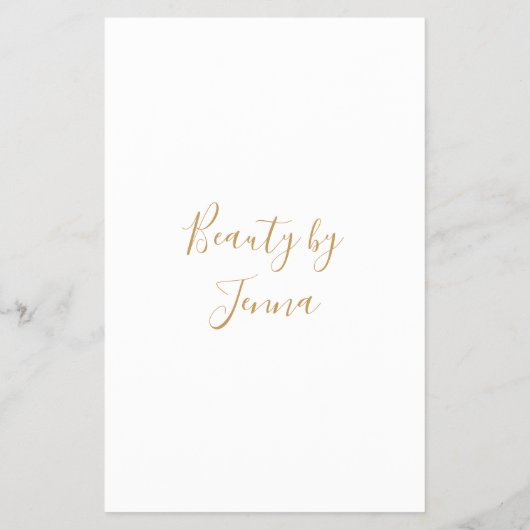 Eenvoudig wit beige flyer (Achterkant)