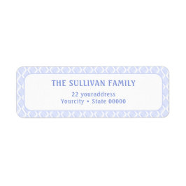 Eenvoudig wit blauw waterverf retouradres label