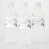 Eenvoudig Wit Bloemen Bruids Water Flesje Label Waterfles Etiket (Flessen)