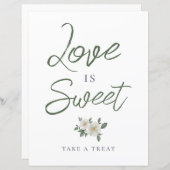 Eenvoudig wit bloemig Vrijgezellenfeest trakteert (Voorkant / Achterkant)