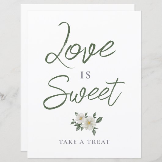 Eenvoudig wit bloemig Vrijgezellenfeest trakteert (Voorkant / Achterkant)