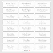 Eenvoudig wit bruiloft gastadreslabel sticker (Vel)