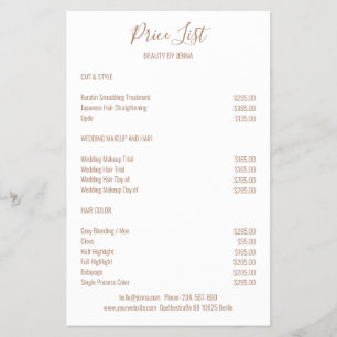 Eenvoudig wit bruin flyer