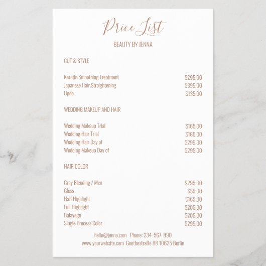 Eenvoudig wit bruin flyer (Voorkant)