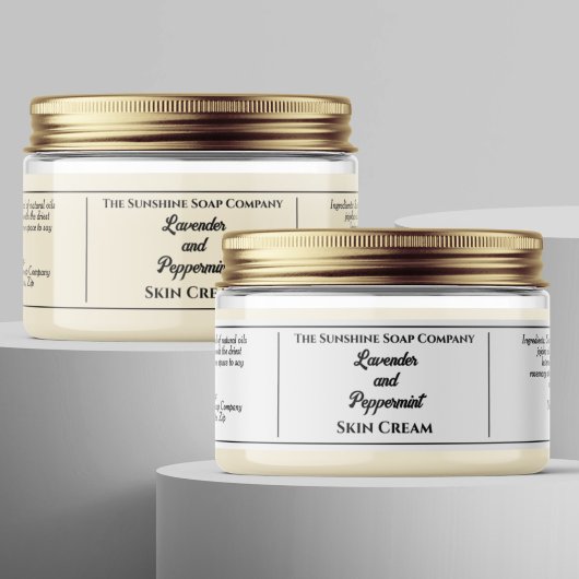 Eenvoudig wit cosmetica potje label 1,25 "x 6,5"