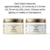 Eenvoudig wit cosmetica potje label 1,25 "x 6,5"