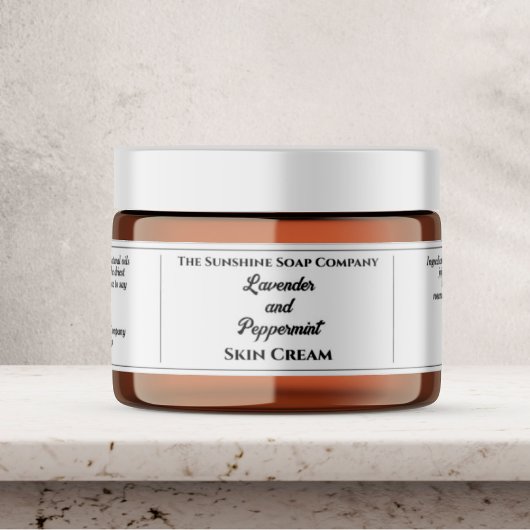 Eenvoudig wit cosmetica potje label 1,25 "x 6,5"