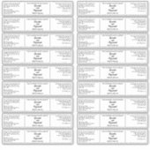 Eenvoudig wit cosmetica potje label 1,25 "x 6,5" (Voorkant)