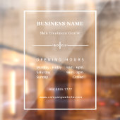 Eenvoudig wit deur bord voor kleine bedrijven met  raamsticker (Vel 2)