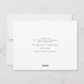 Eenvoudig wit dubbel Lijst - Hartelijk dank voor u Feestdagenkaart (Achterkant)