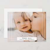 Eenvoudig wit dubbel Lijst - Hartelijk dank voor u Feestdagenkaart (Voorkant / Achterkant)