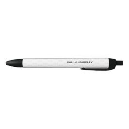 Eenvoudig Wit Eenvoudig Grijs Modern Monogram Patr Zwarte Inkt Pen