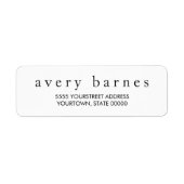 Eenvoudig wit elegant modern etiket (Voorkant)