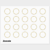Eenvoudig wit en Faux Gold Ronde Sticker (Vel)