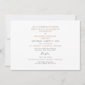 Eenvoudig Wit en Goud Geen bruiloft Kaart (Voorkant)