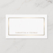 Eenvoudig wit en goud, luidere Raffle Ticket Informatiekaartje (Achterkant)