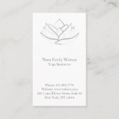 Eenvoudig wit en grijs Lotus Flower Visitekaartje (Voorkant)