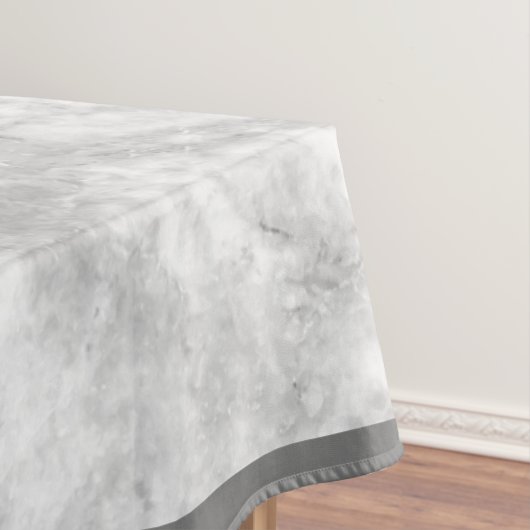 Eenvoudig wit en grijs marmer | Klein Tafelkleed (Voorbeeld)