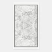 Eenvoudig wit en grijs marmer | servet (Voorkant)