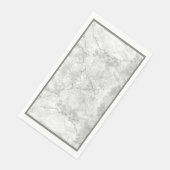 Eenvoudig wit en grijs marmer | servet (Hoek)