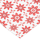 Eenvoudig wit en rood winterpatroon tafelkleed (Gekanteld)