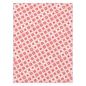 Eenvoudig wit en rood winterpatroon tafelkleed (Voorkant)