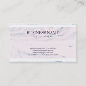 Eenvoudig wit en roze marmer visitekaartje (Achterkant)