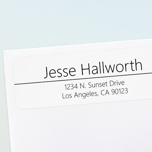 Eenvoudig, wit en zwart adres etiket