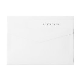 Eenvoudig wit en zwart modern huwelijk uitgesteld